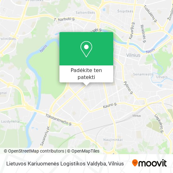 Lietuvos Kariuomenės Logistikos Valdyba žemėlapis