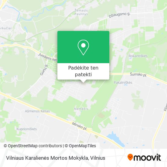 Vilniaus Karalienės Mortos Mokykla žemėlapis