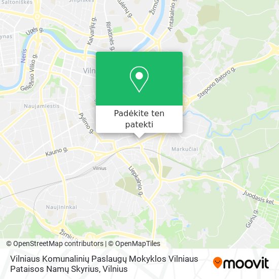 Vilniaus Komunalinių Paslaugų Mokyklos Vilniaus Pataisos Namų Skyrius žemėlapis