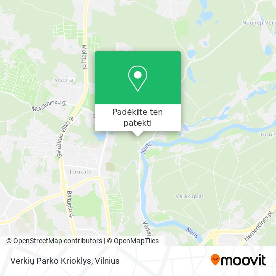 Verkių Parko Krioklys žemėlapis