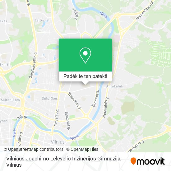 Vilniaus Joachimo Lelevelio Inžinerijos Gimnazija žemėlapis