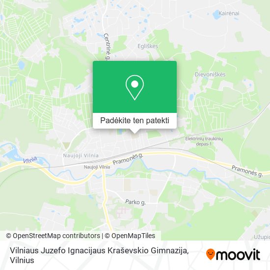 Vilniaus Juzefo Ignacijaus Kraševskio Gimnazija žemėlapis