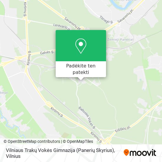 Vilniaus Trakų Vokės Gimnazija (Panerių Skyrius) žemėlapis