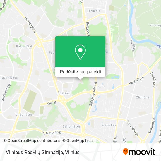 Vilniaus Radvilų Gimnazija žemėlapis
