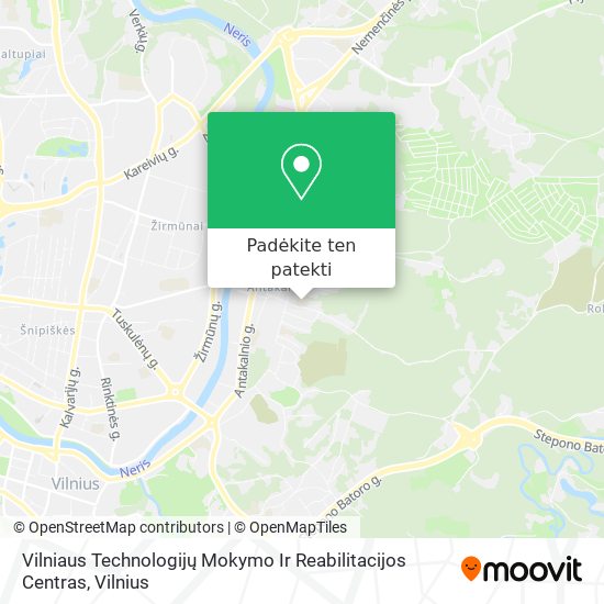 Vilniaus Technologijų Mokymo Ir Reabilitacijos Centras žemėlapis