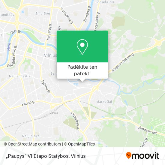 „Paupys“ VI Etapo Statybos žemėlapis