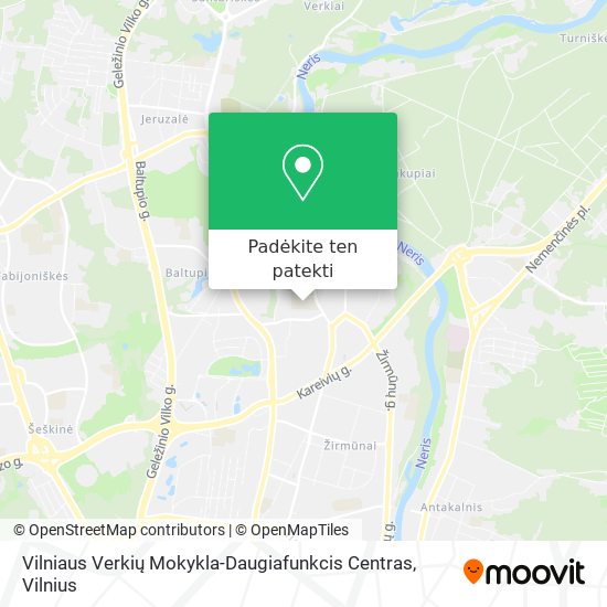 Vilniaus Verkių Mokykla-Daugiafunkcis Centras žemėlapis