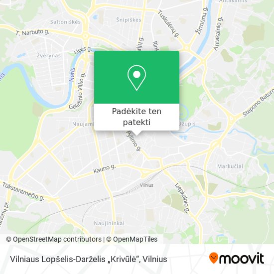 Vilniaus Lopšelis-Darželis „Krivūlė“ žemėlapis