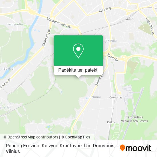 Panerių Erozinio Kalvyno Kraštovaizdžio Draustinis žemėlapis