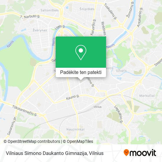 Vilniaus Simono Daukanto Gimnazija žemėlapis