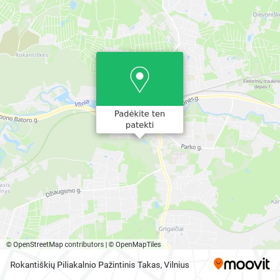 Rokantiškių Piliakalnio Pažintinis Takas žemėlapis