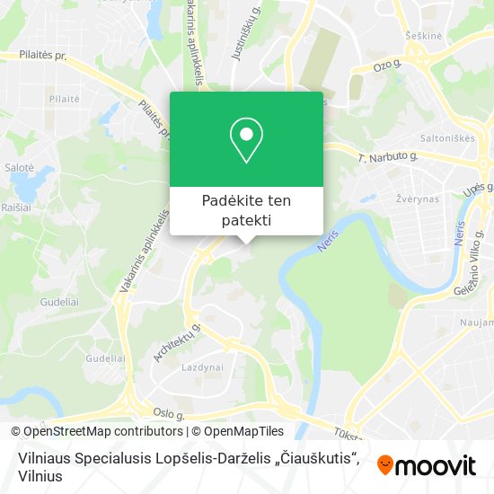 Vilniaus Specialusis Lopšelis-Darželis „Čiauškutis“ žemėlapis
