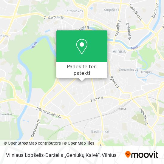 Vilniaus Lopšelis-Darželis „Geniukų Kalvė“ žemėlapis