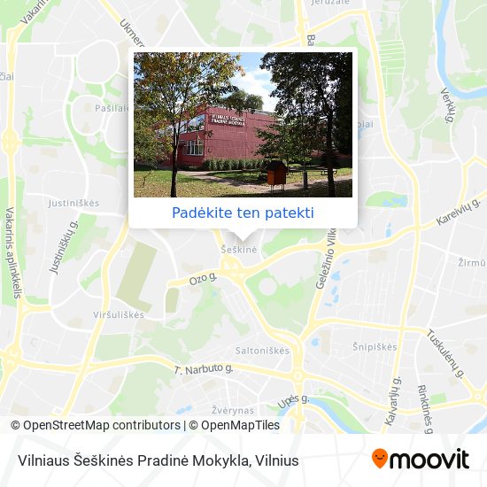 Vilniaus Šeškinės Pradinė Mokykla žemėlapis