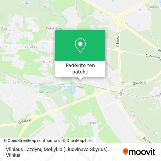 Vilniaus Lazdynų Mokykla (Liudvinavo Skyrius) žemėlapis