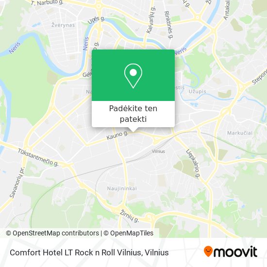 Comfort Hotel LT Rock n Roll Vilnius žemėlapis