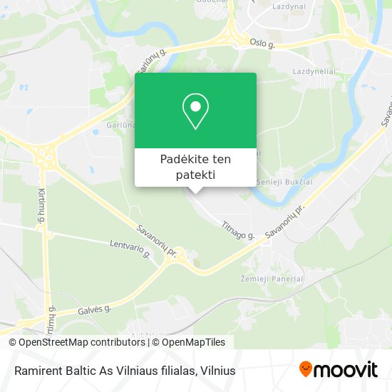 Ramirent Baltic As Vilniaus filialas žemėlapis