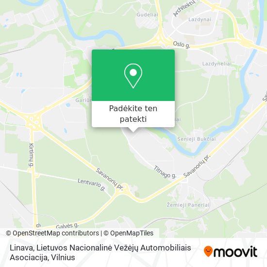 Linava, Lietuvos Nacionalinė Vežėjų Automobiliais Asociacija žemėlapis