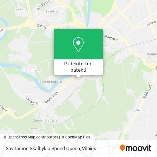 Savitarnos Skalbykla Speed Queen žemėlapis
