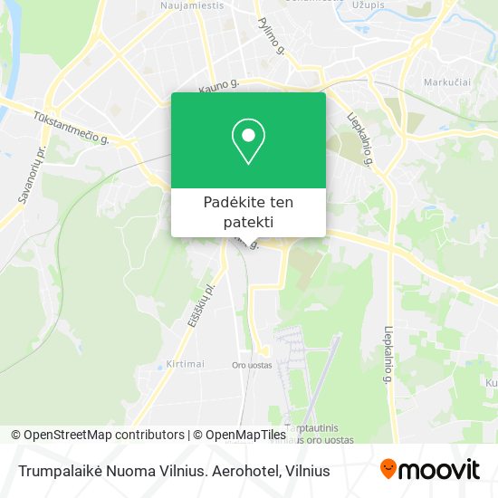 Trumpalaikė Nuoma Vilnius. Aerohotel žemėlapis
