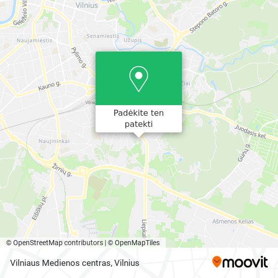 Vilniaus Medienos centras žemėlapis