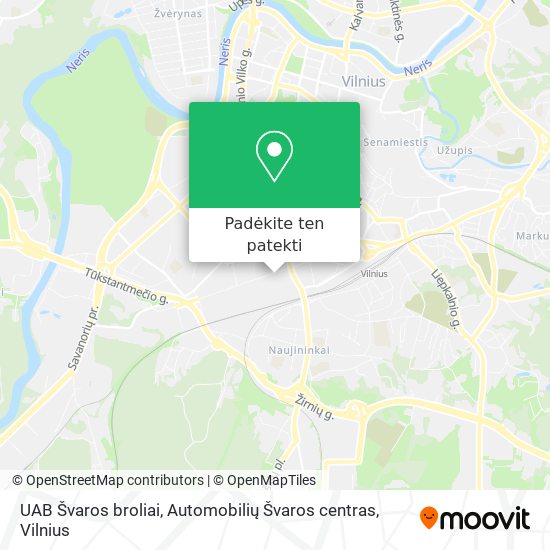 UAB Švaros broliai, Automobilių Švaros centras žemėlapis