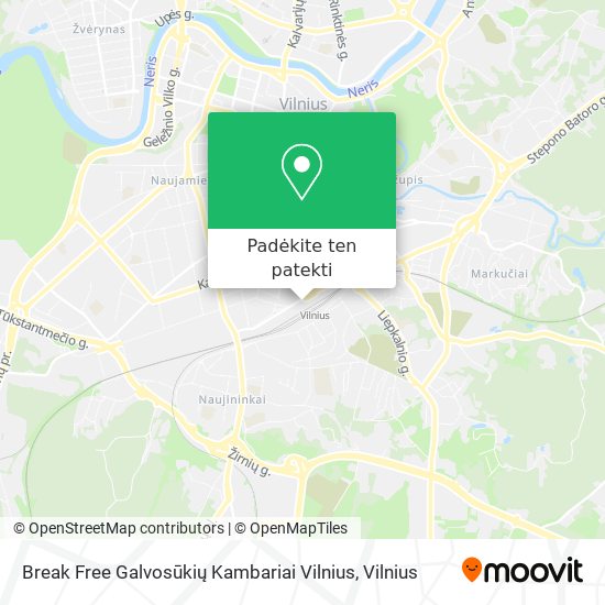 Break Free Galvosūkių Kambariai Vilnius žemėlapis