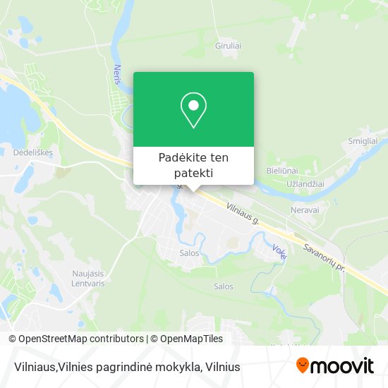 Vilniaus,Vilnies pagrindinė mokykla žemėlapis