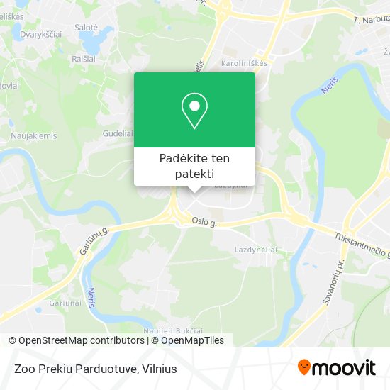 Zoo Prekiu Parduotuve žemėlapis