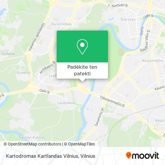 Kartodromas Kartlandas Vilnius žemėlapis
