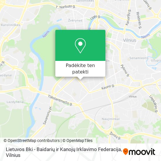 Lietuvos Bki - Baidarių ir Kanojų Irklavimo Federacija žemėlapis