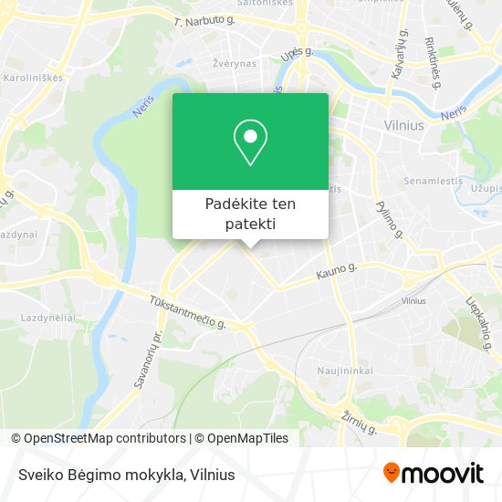 Sveiko Bėgimo mokykla žemėlapis