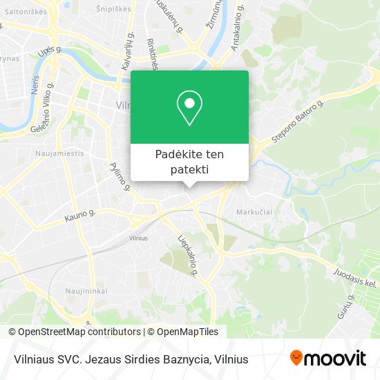 Vilniaus SVC. Jezaus Sirdies Baznycia žemėlapis