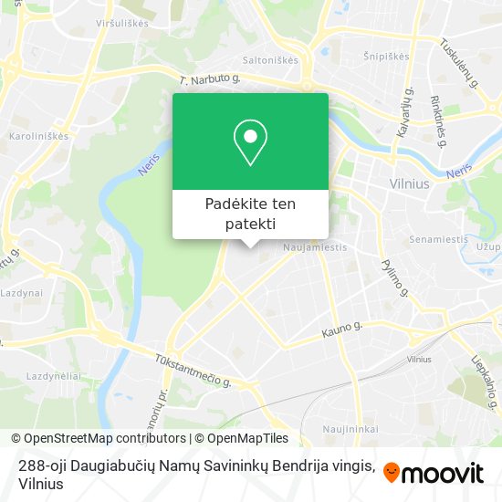288-oji Daugiabučių Namų Savininkų Bendrija vingis žemėlapis
