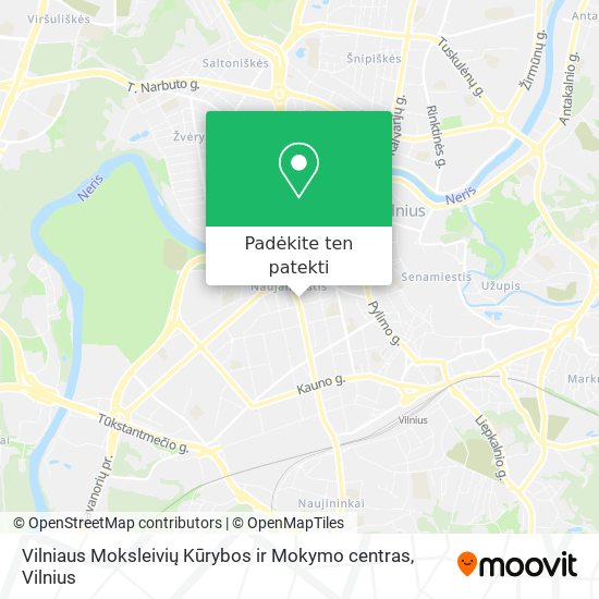 Vilniaus Moksleivių Kūrybos ir Mokymo centras žemėlapis
