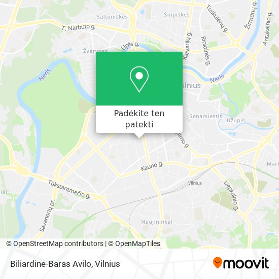Biliardine-Baras Avilo žemėlapis