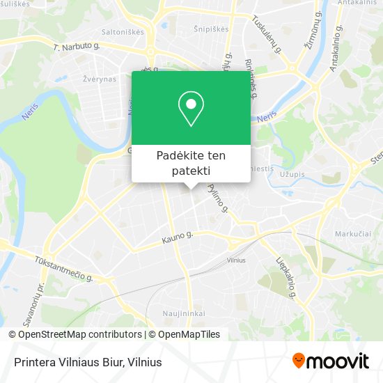 Printera Vilniaus Biur žemėlapis