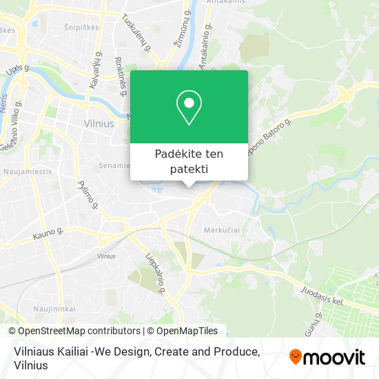 Vilniaus Kailiai -We Design, Create and Produce žemėlapis