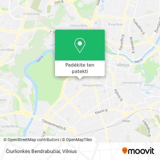 Čiurlionkės Bendrabučiai žemėlapis