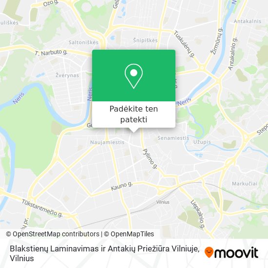 Blakstienų Laminavimas ir Antakių Priežiūra Vilniuje žemėlapis