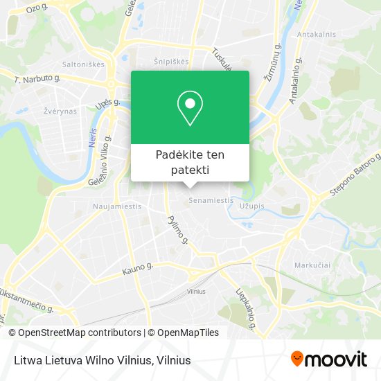 Litwa Lietuva Wilno Vilnius žemėlapis
