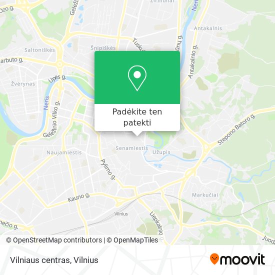 Vilniaus centras žemėlapis