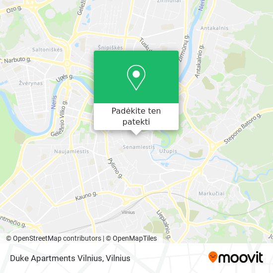 Duke Apartments Vilnius žemėlapis