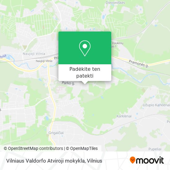Vilniaus Valdorfo Atviroji mokykla žemėlapis