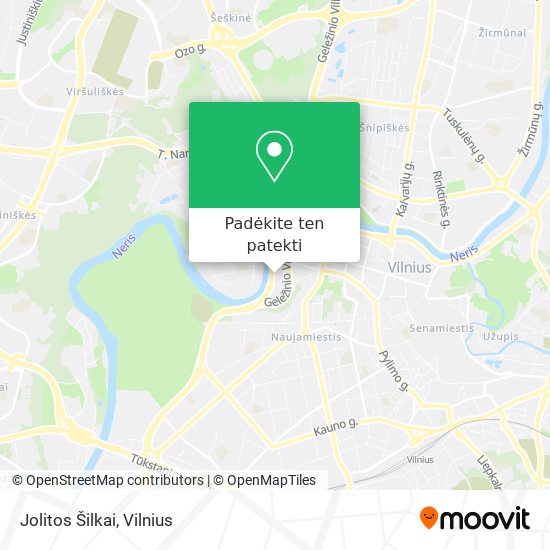 Jolitos Šilkai žemėlapis