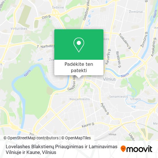 Lovelashes Blakstienų Priauginimas ir Laminavimas Vilniuje ir Kaune žemėlapis
