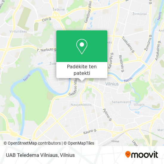 UAB Teledema Vilniaus žemėlapis