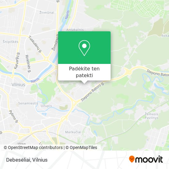 Debesėliai žemėlapis