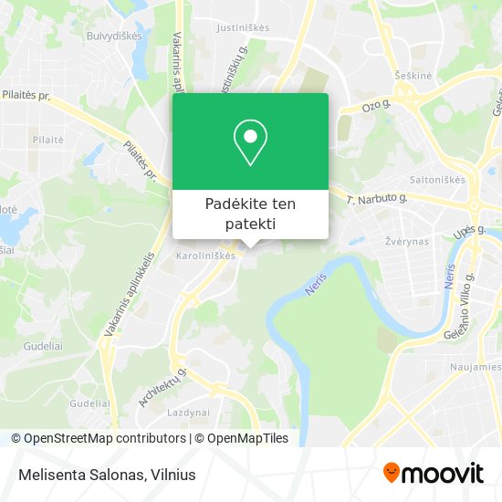 Melisenta Salonas žemėlapis