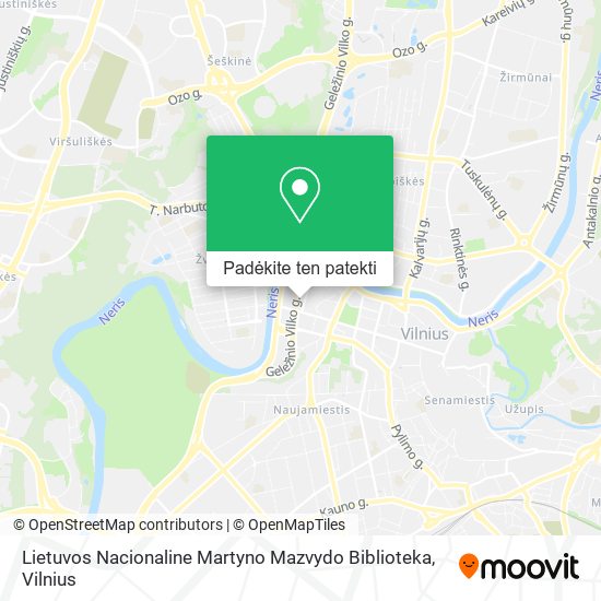 Lietuvos Nacionaline Martyno Mazvydo Biblioteka žemėlapis